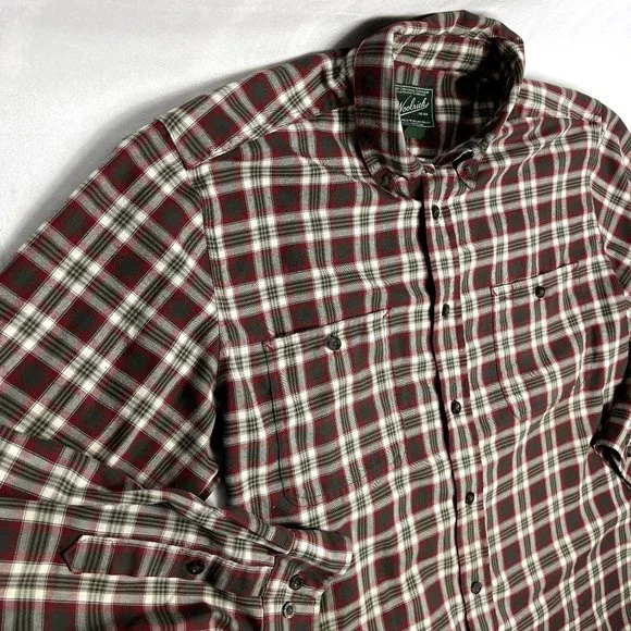 Lot of 5 Plaid Shirts Men's L/XL Plaid Button Down Shirts Woolrich J. Crew EUC - Picture 12 of 13